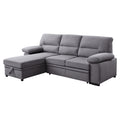 Gray Reversible Sleeper Sectional Sofa L46191