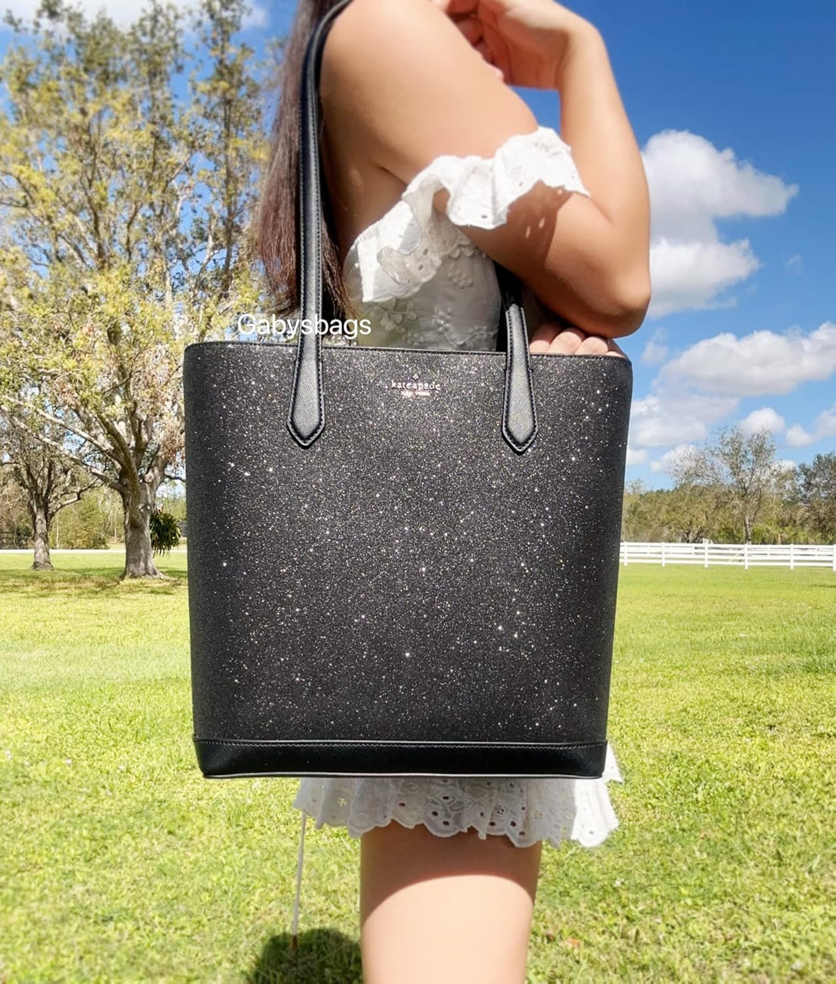 Black Shoulder Tote Bag C815