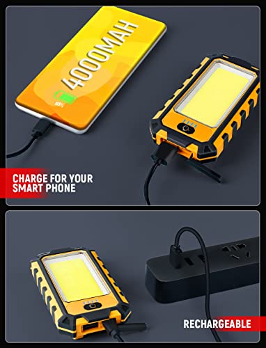 Rechargeable Magnetic LED Work Light 40W 1500Lumens 4 Lighting Modes C79984