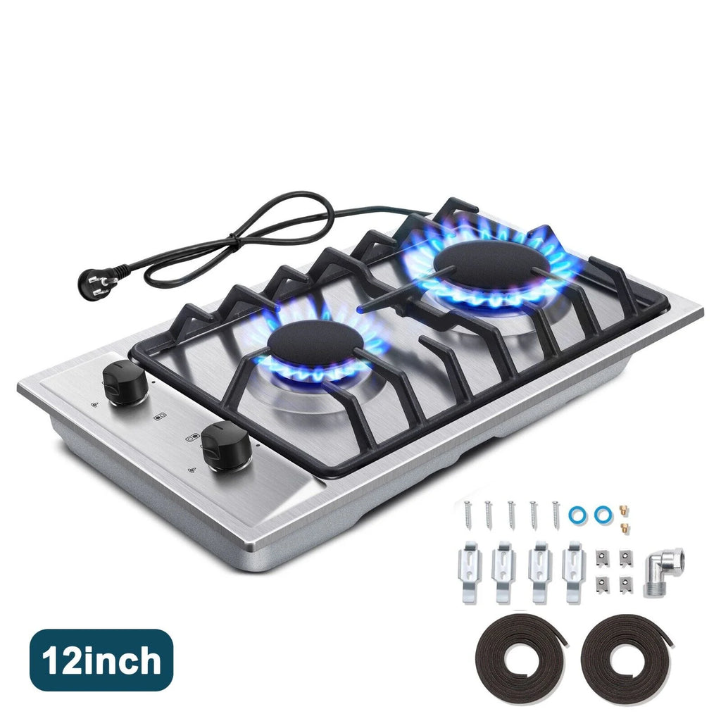 2-Burner 12 inch Stainless Steel Gas Cooktop X272