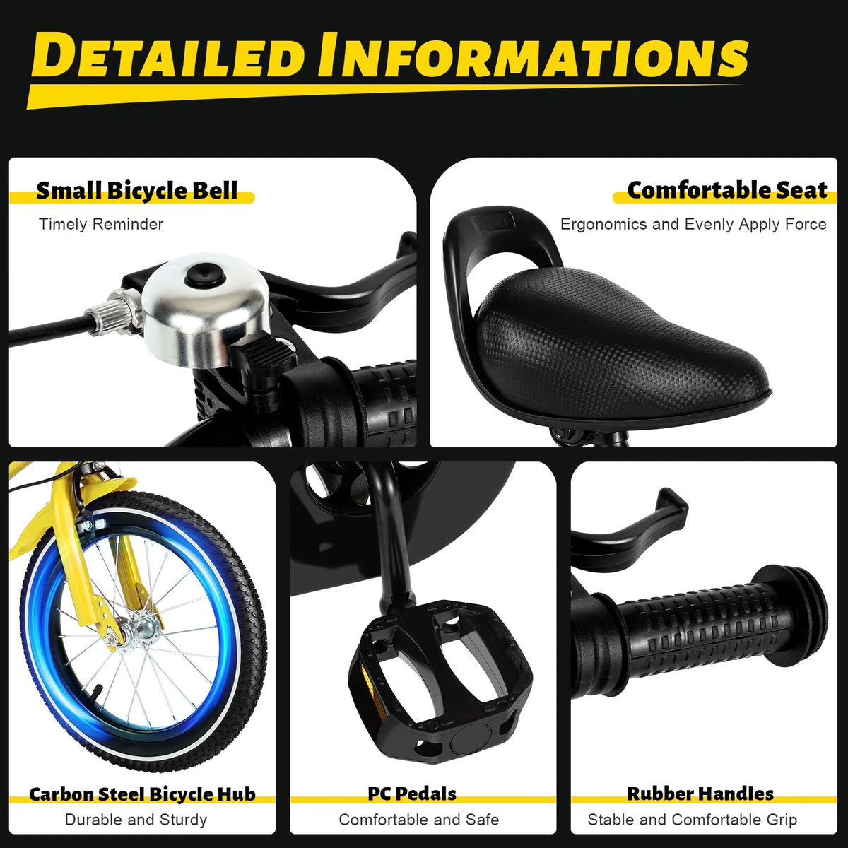 14 Children's Bicycle with Removable Training Wheels M1385