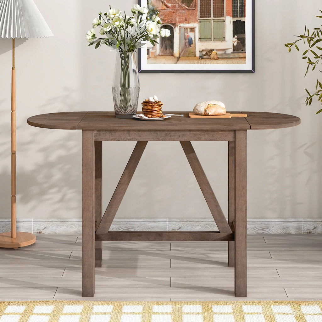 Wood Counter Height Dining Set with Drop Leaf N224864