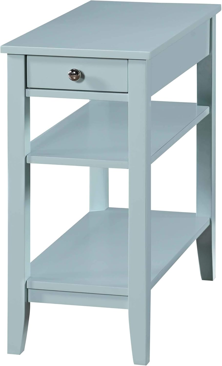 Three Tier End Table with Drawer, Mahogany Q22639