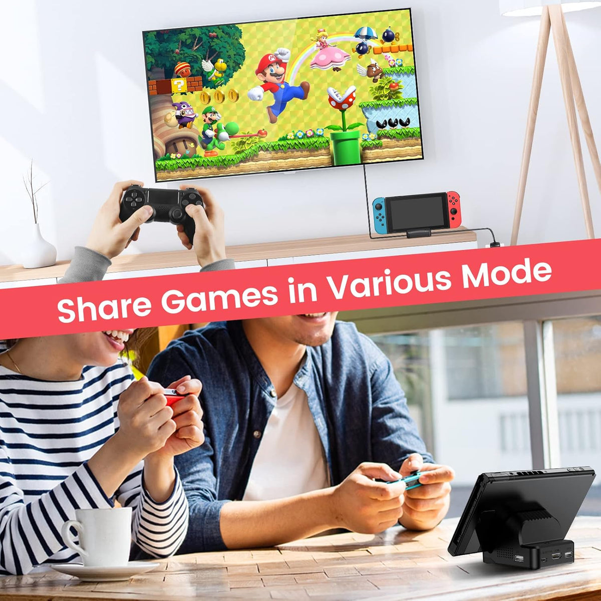 Portable Switch Dock with 4K HDMI Cable O7778