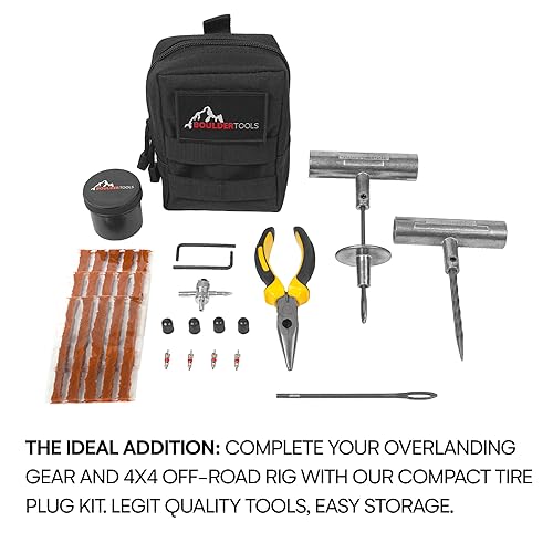 Compact Tire Repair Kit with Molle Storage Pouch I1347