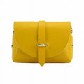 Yellow Small Calfskin Leather Shoulder Handbag M464