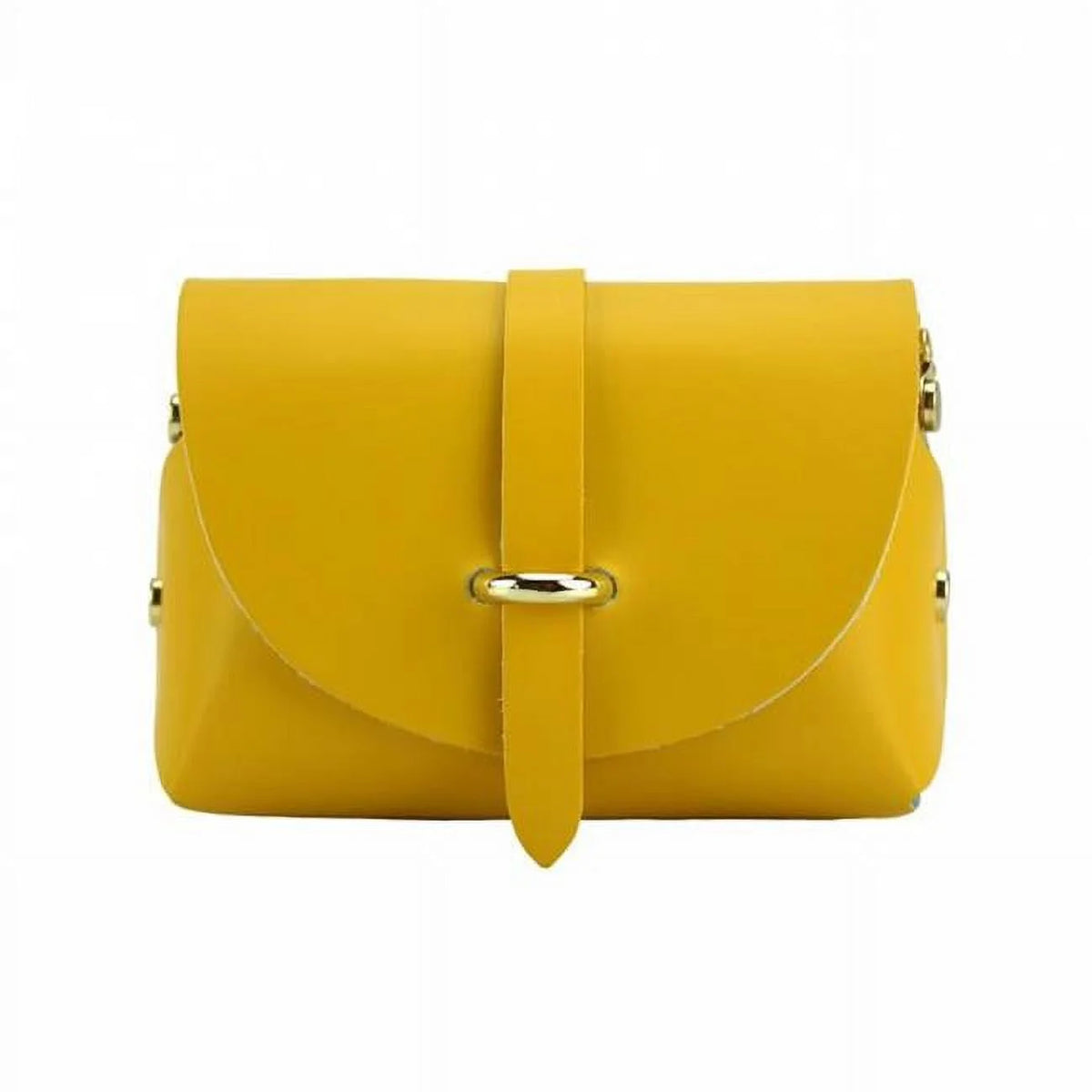 Yellow Small Calfskin Leather Shoulder Handbag M464