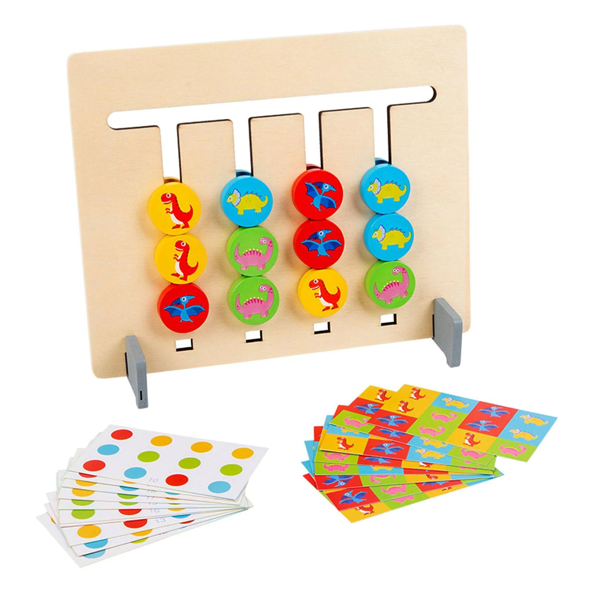 Slide Puzzle Shape Color Sorting Matching Education Toy Y289