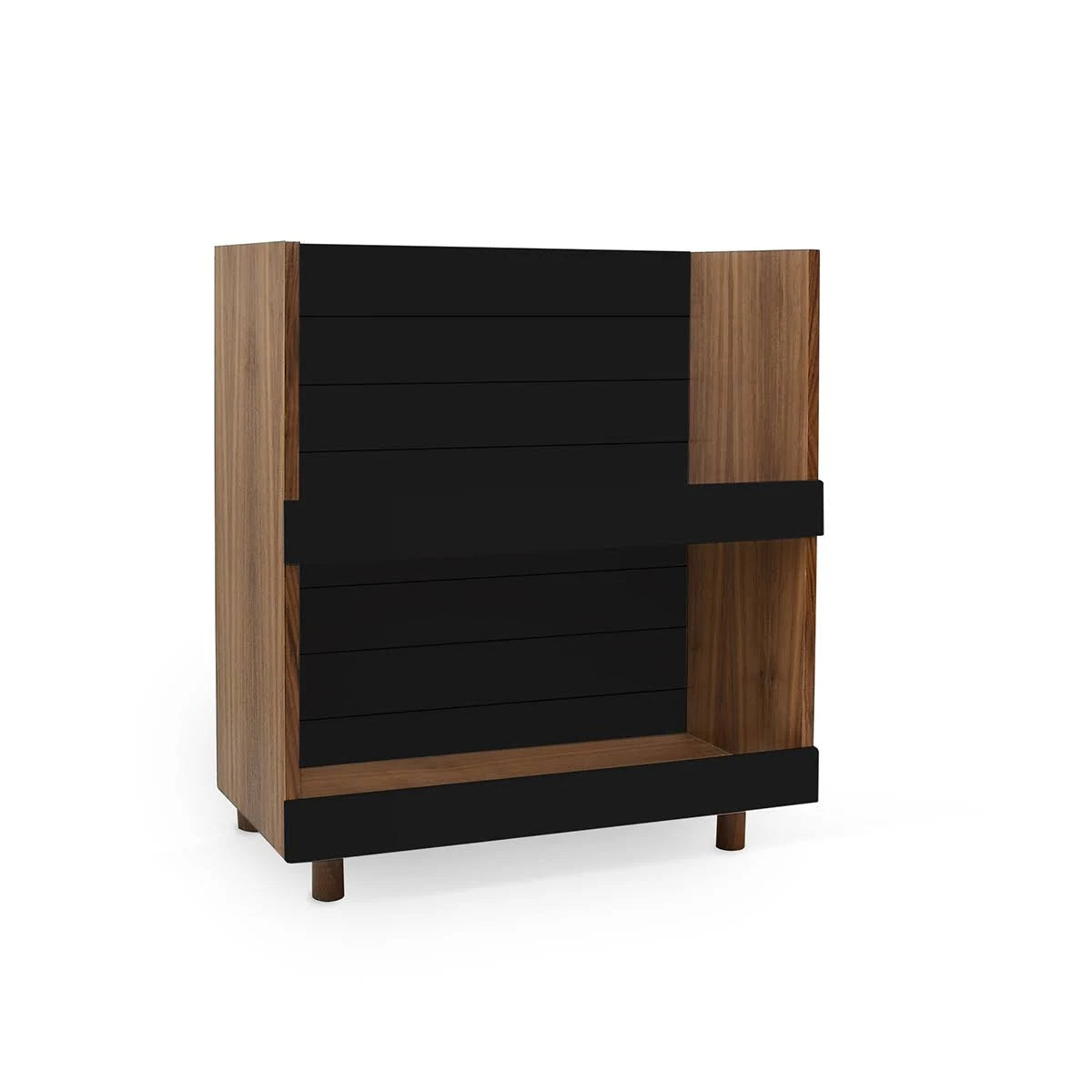 Kids Bookcase Walnut Pink S858