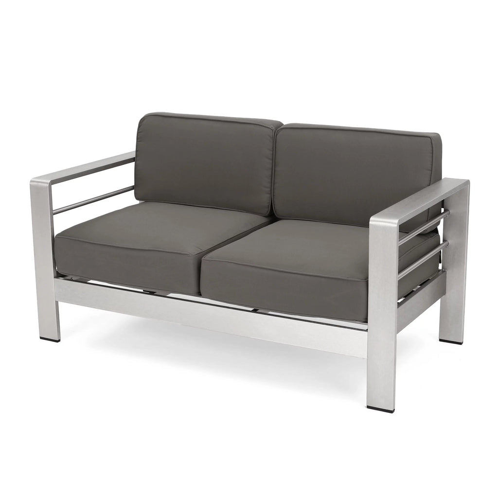 4 Seater Aluminum Chat Set with Side Table S64431