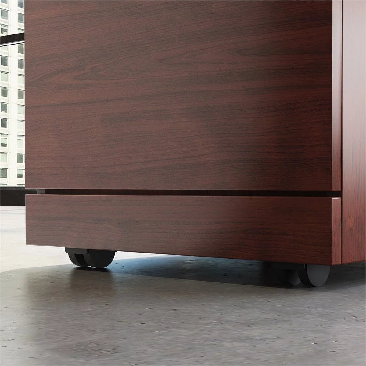 Engineered Wood 3-Drawer Mobile Filing Cabinet W106