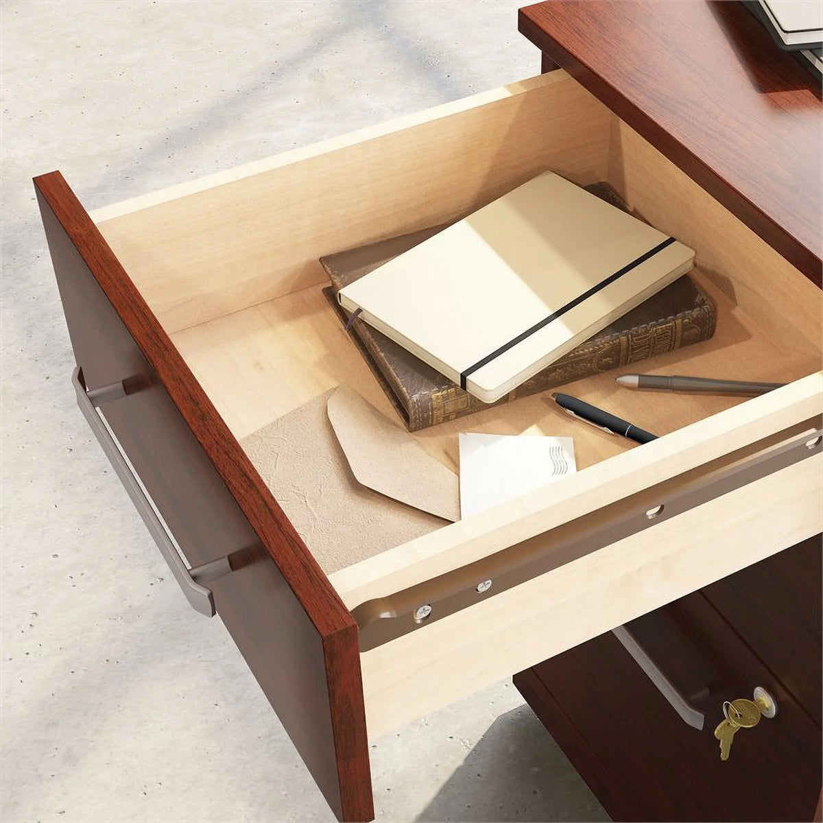 Engineered Wood 3-Drawer Mobile Filing Cabinet W106