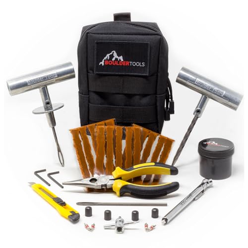 Compact Tire Repair Kit with Molle Storage Pouch I1347