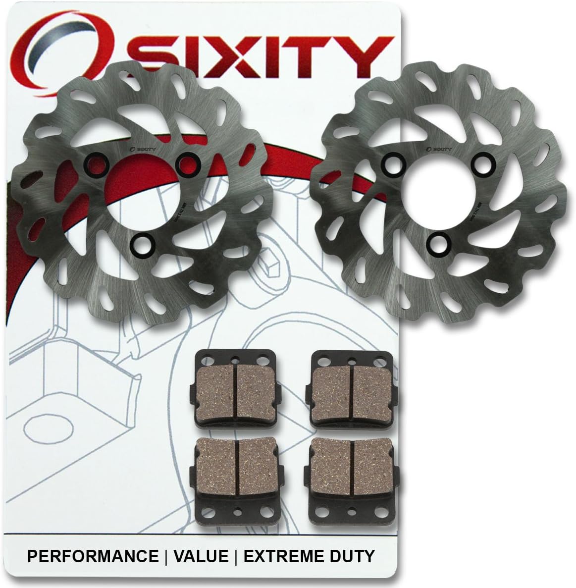 Front Organic Brake Pads Rotor Set Full Kit L231