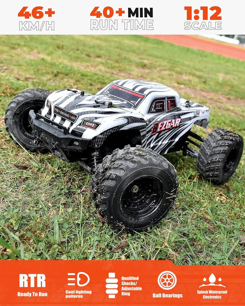 1:12 Scale 4x4 Remote Control Truck with 2 Rechargeable Batteries Z3219