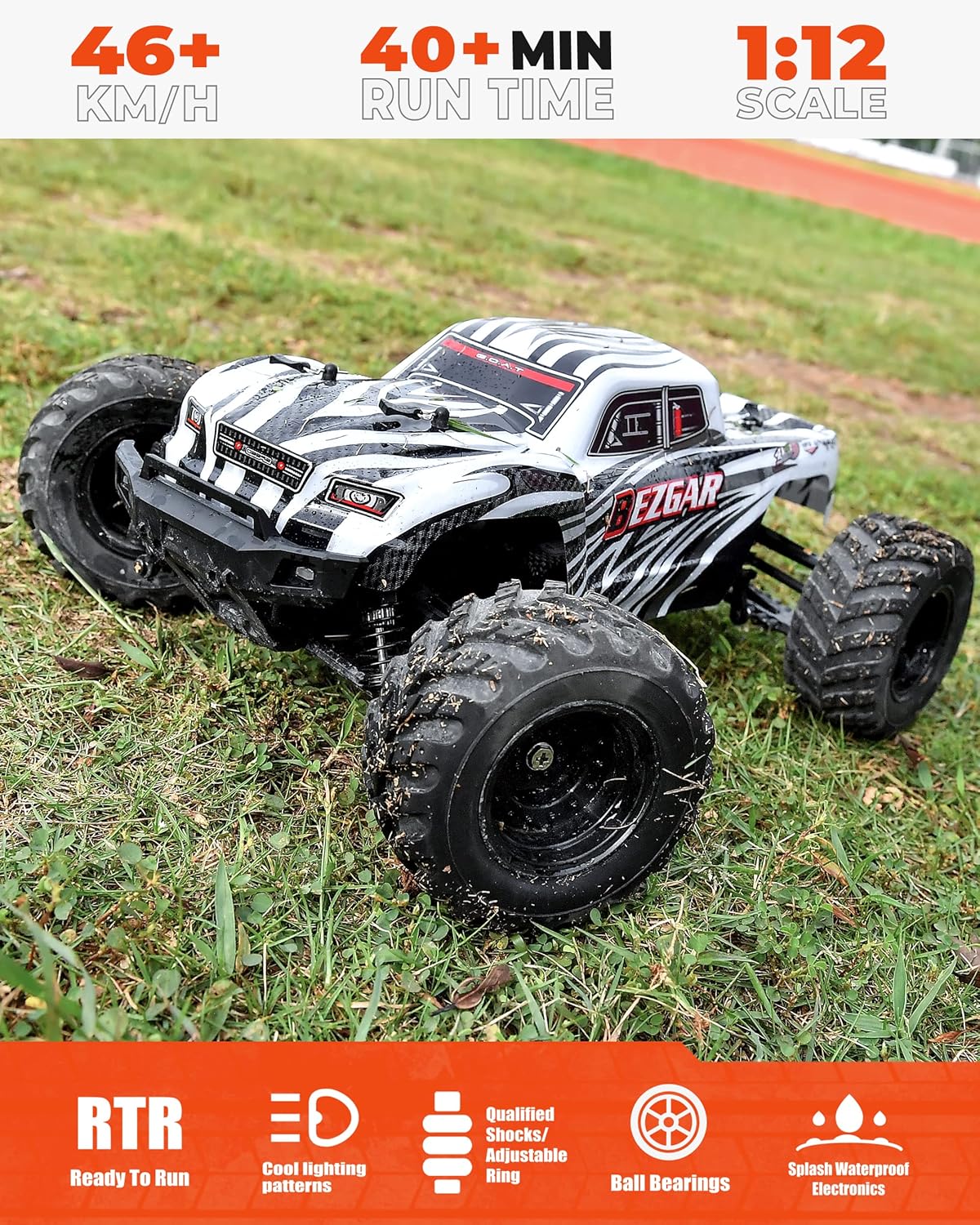 1:12 Scale 4x4 Remote Control Truck with 2 Rechargeable Batteries Z3219