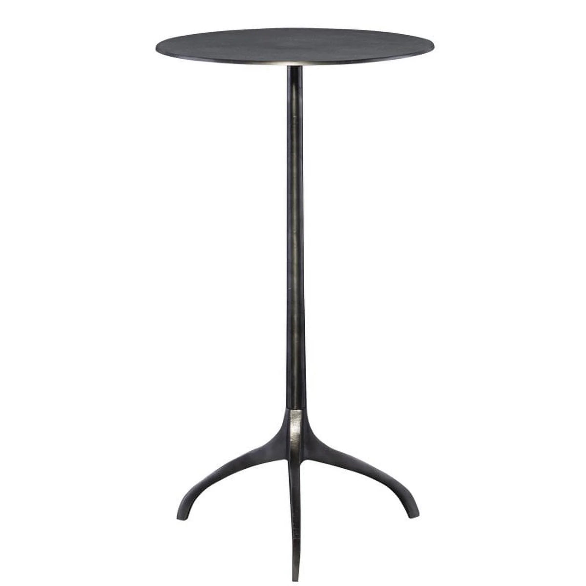 Modern Industrial Accent Table in Antique Nickel Z487