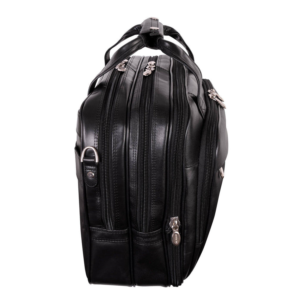 Black Leather Laptop Case H4178