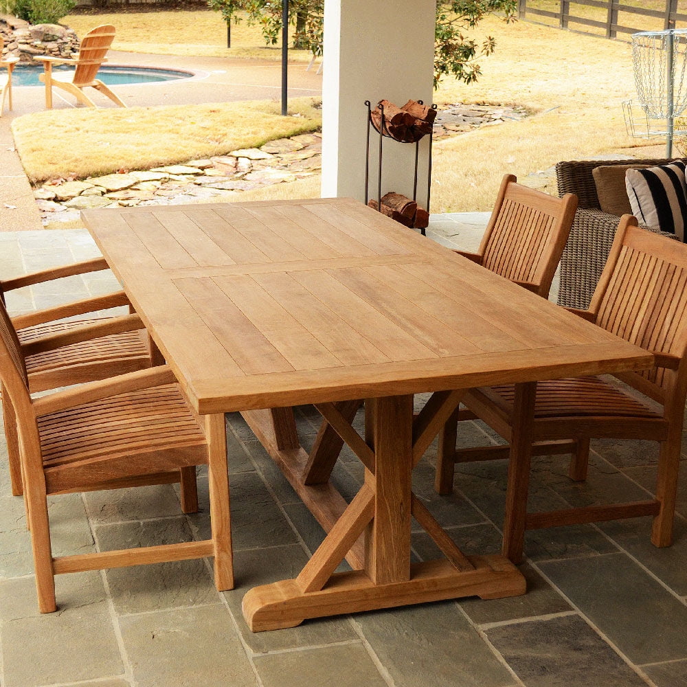 Grade A Teak 96" Rectangular Dining Table H282