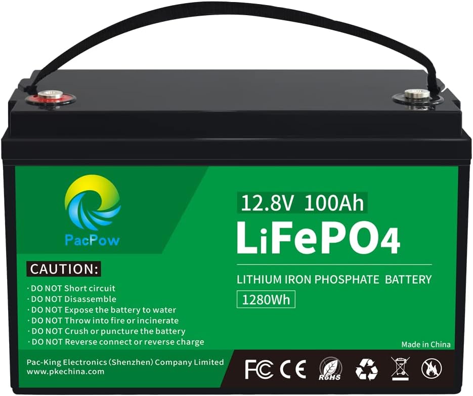 12V 100Ah LiFePO4 Deep Cycle Rechargeable Lithium Battery V3065