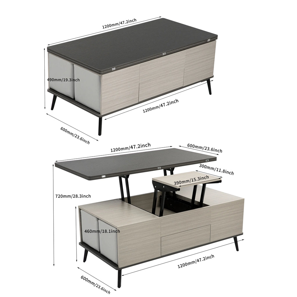 5 Pieces Lift Top Coffee Table Set with Storage F524913