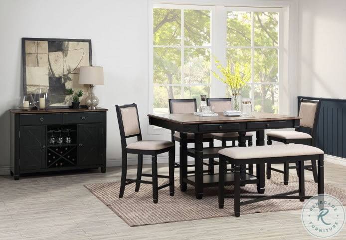 Black Counter Backless Bench M469158