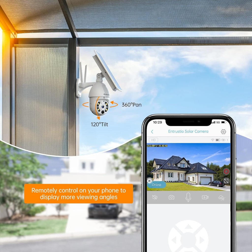 Wireless 360° PTZ 1080P WiFi Security Camera with Color Night Vision P76388