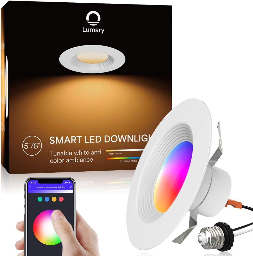 6 Inch 13W Smart Recessed Lights RGBWW Can Lights S6932