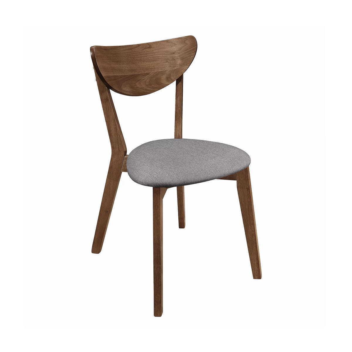 Upholstered Dining Chairs Grey and Natural Walnut (Set of 2) N233
