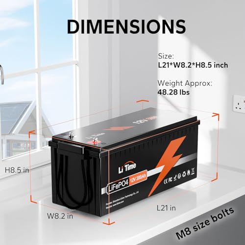 12V 200Ah LiFePO4 Battery with 100A BMS R1770