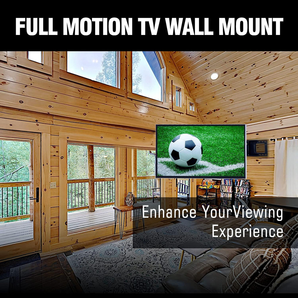Full Motion TV Wall Mount Bracket, Fits 37-82" TVs, Holds 110lbs C244