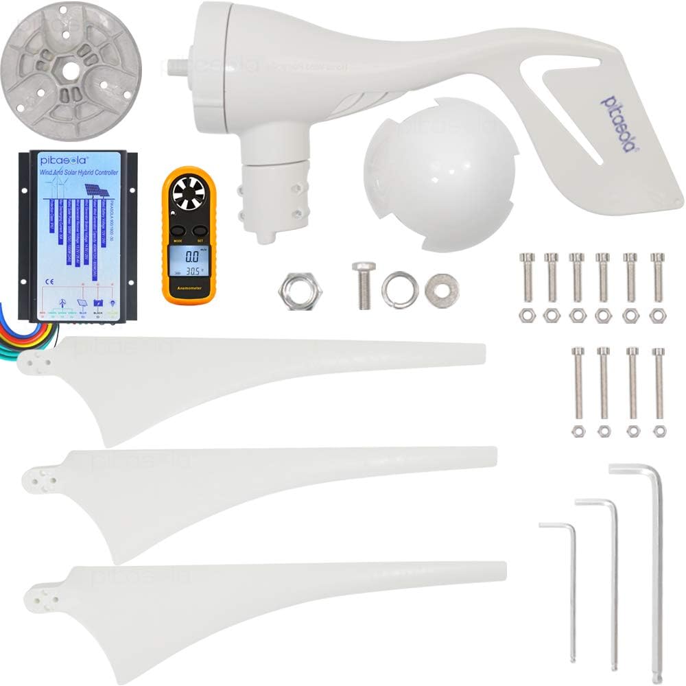 12V 400W Wind Turbine Generator with 30A Hybrid Charge Controller Q29070