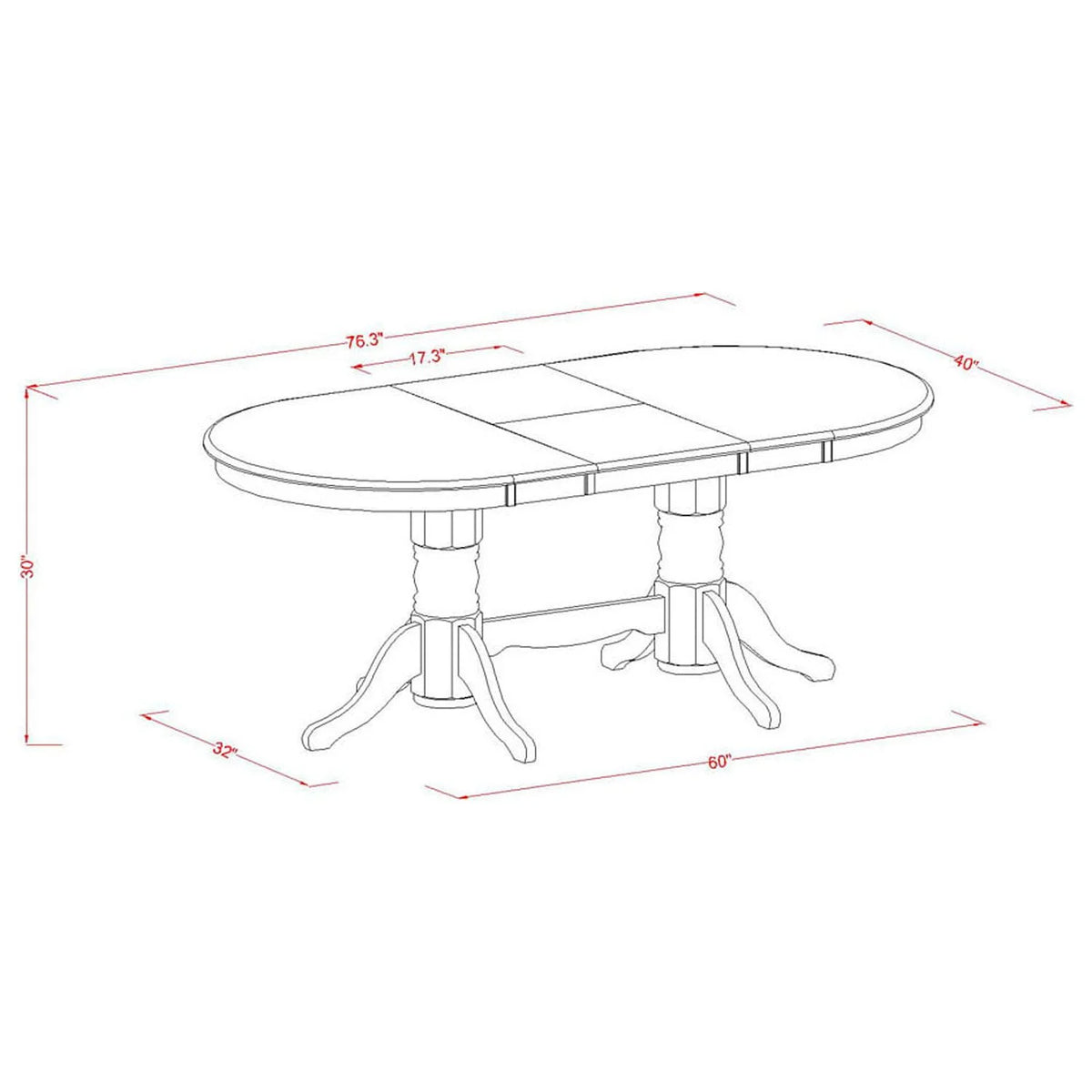 Linen White/Baby Blue 9-piece Wood Dining Set W437504