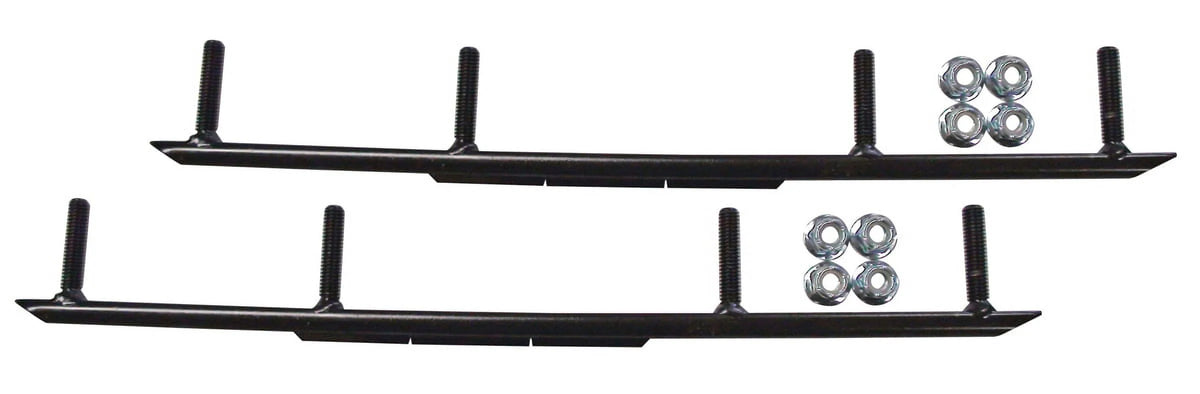 Red XPT Snowmobile Skis with 6" Round Bars Complete Kit C744627