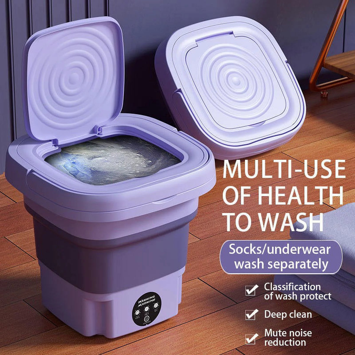 Folding Portable Mini Washing Machine with Drain Basket F1038