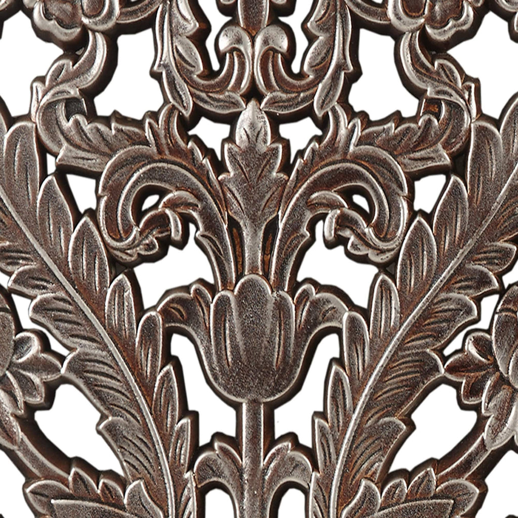 Antique Silver Botanical Panel Wall 2 Piece Set Q19815