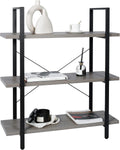 Mid Century Industrial 5-Tier Wood Metal Bookshelf J400900