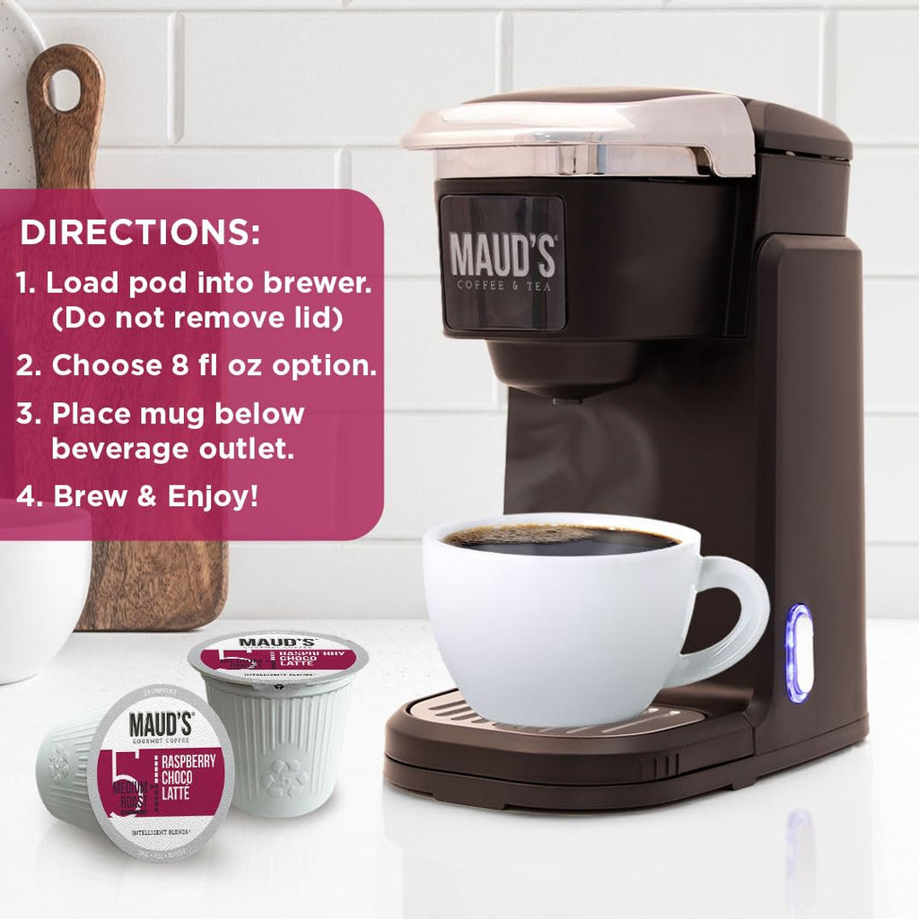Raspberry Chocolate Flavored Coffee Pods, 24 ct, 100% Arabica Medium Roast Coffee W3740