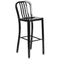 30 in. High Black Metal Indoor/Outdoor Barstool S643