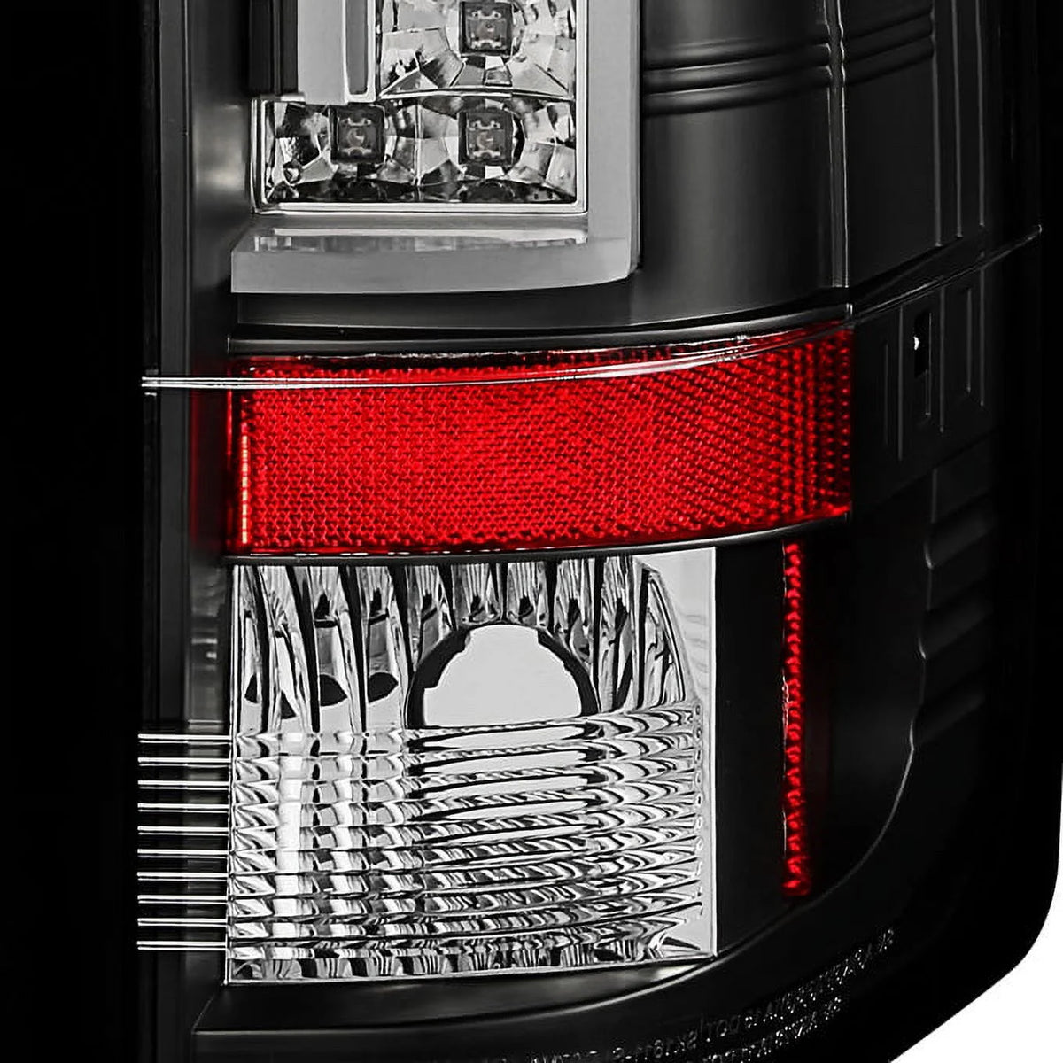 Black Rear LED Tail Lights Pair B9929