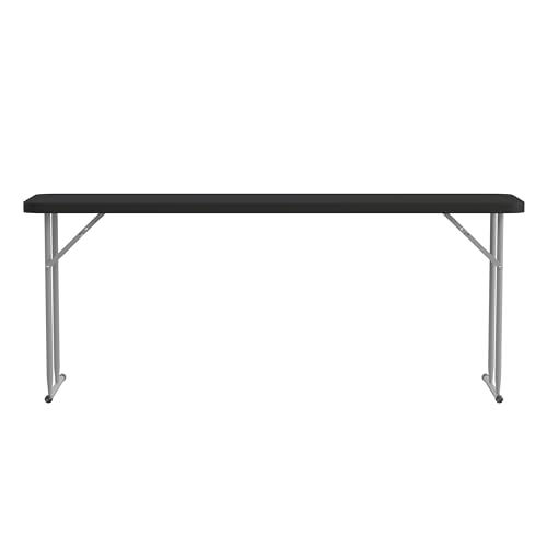 6' White Plastic Folding Training Table E32266
