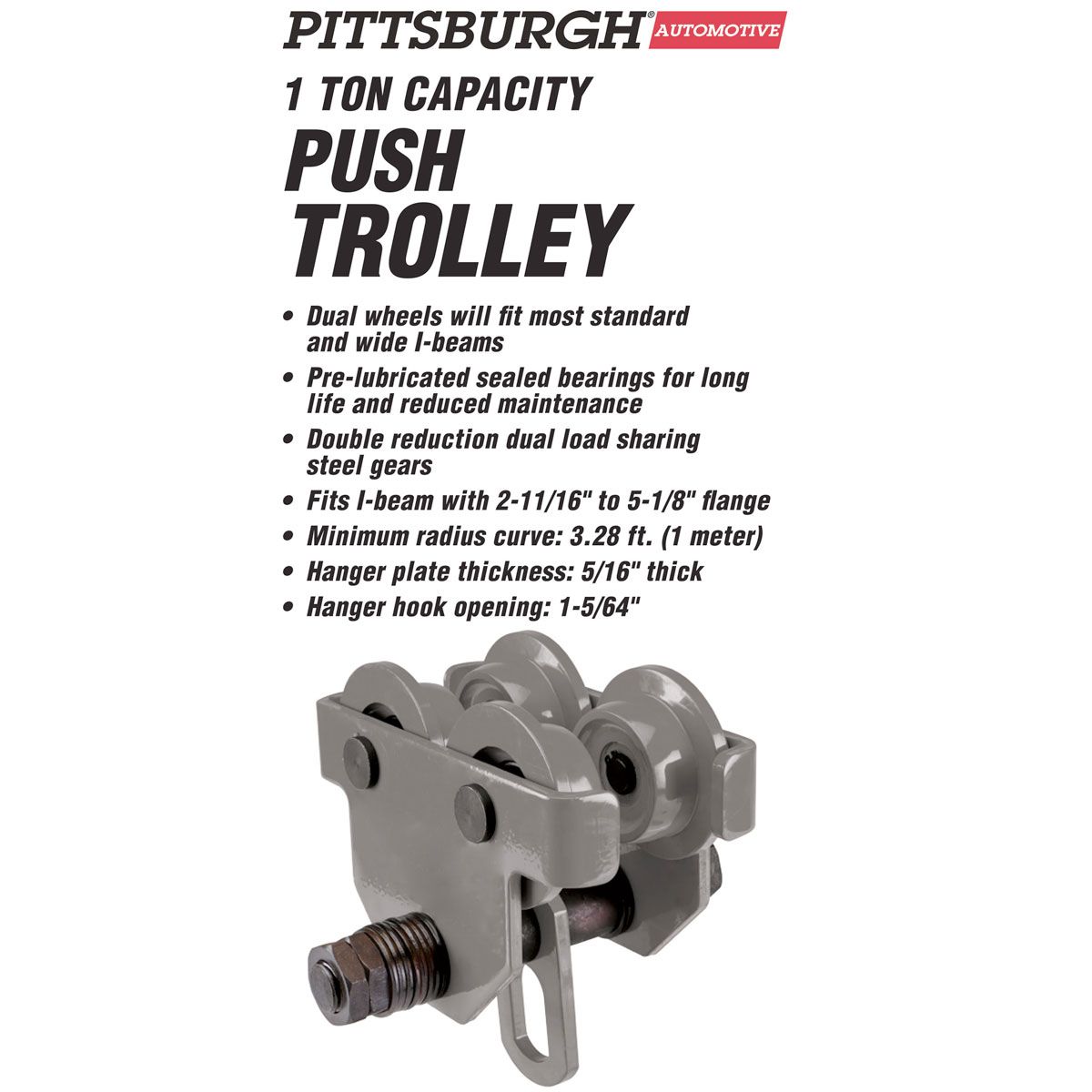 1 Ton Push Beam Trolley E98435