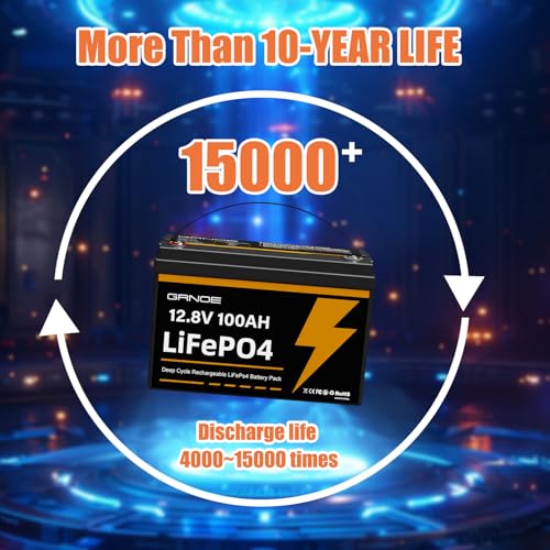 12V 100Ah LiFePO4 Group 31 Lithium Battery with Built-in 100A BMS B5059
