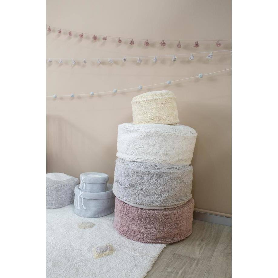 Pearl Grey Pouffe L4612