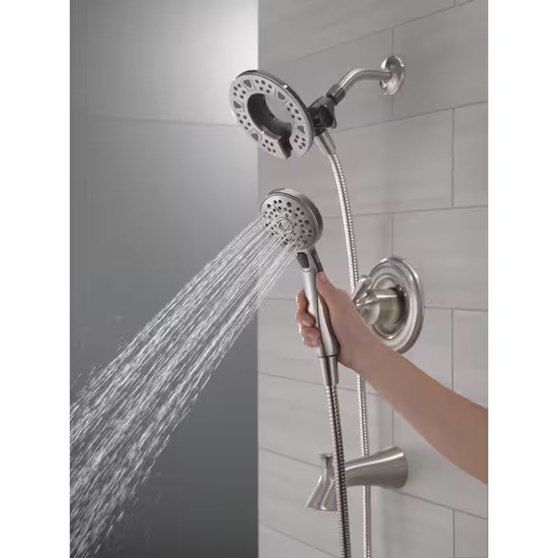 Single-Handle 4-Spray Tub and Shower Faucet Brushed Nickel B711847