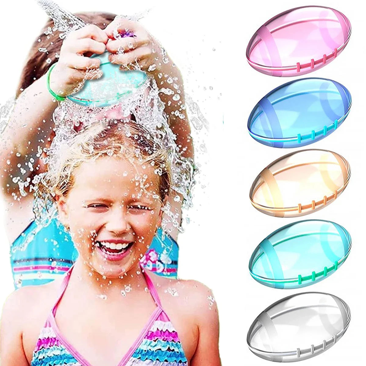 5Pcs Reusable Silicone Water Balloons I2254