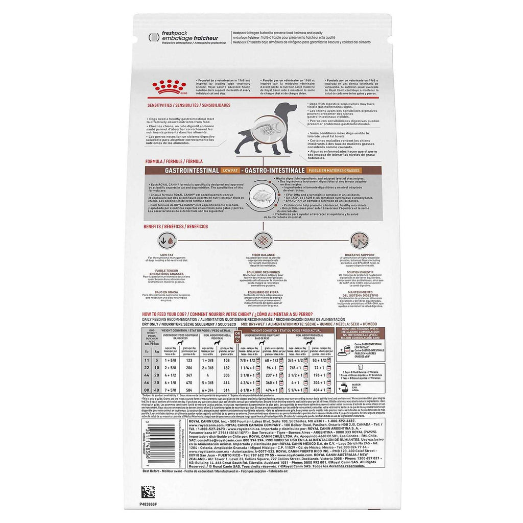 Veterinary Diet Gastrointestinal Low Fat Dry Dog Food W146326