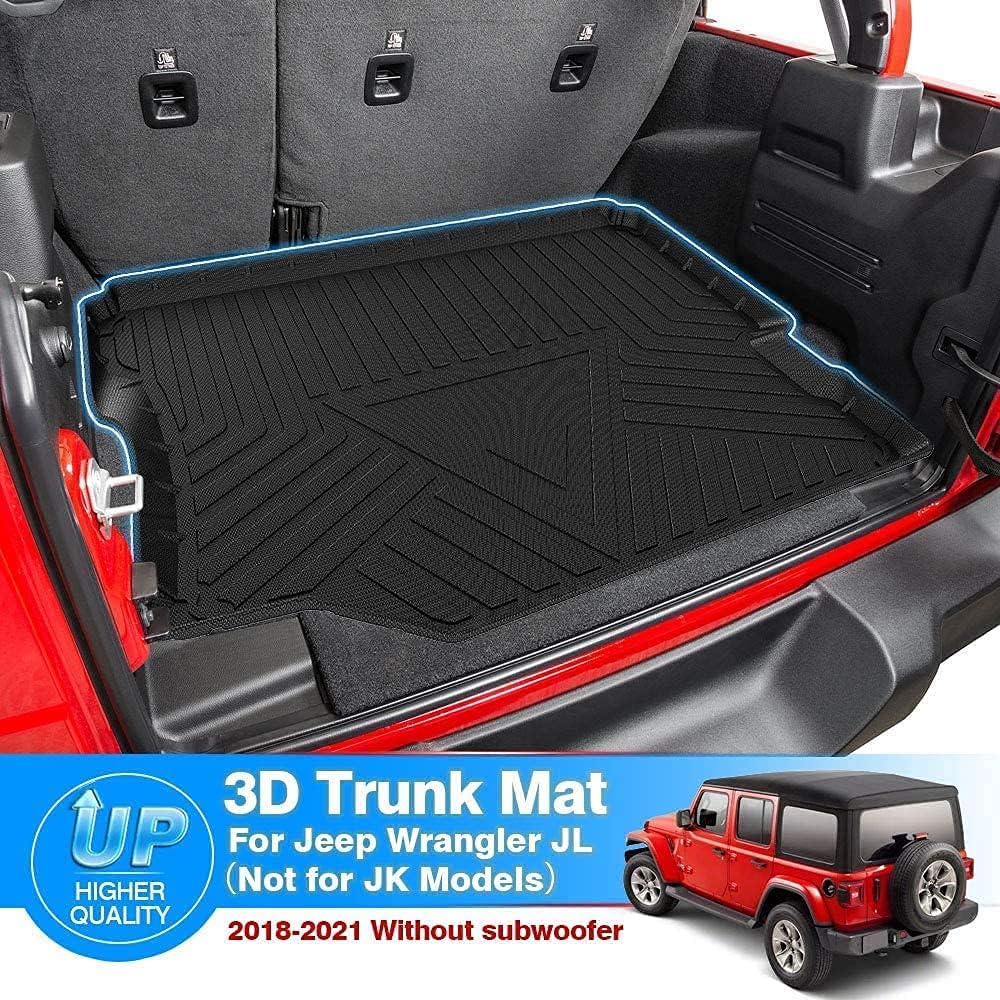 Heavy Duty Trunk Liner for Jeep Wrangler Sahara 4 Doors 2018 2019 2020 M5948