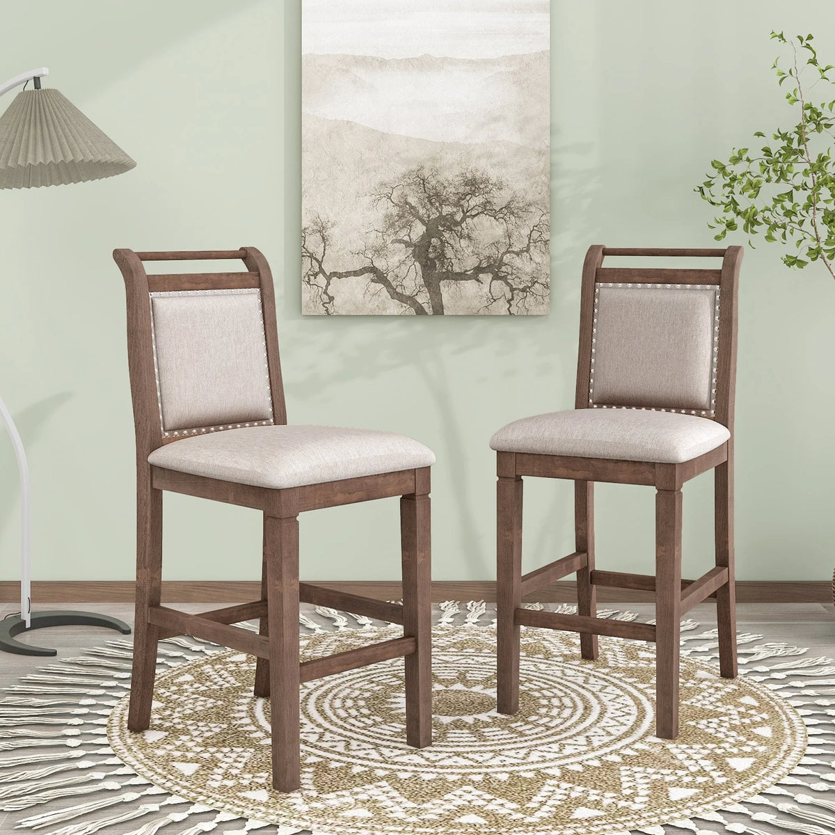 Wood Counter Height Dining Set with Drop Leaf N224864