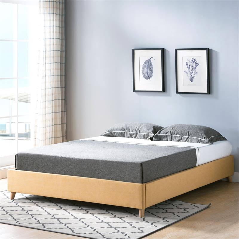 Yellow Wood Full Foundation Bed E54462